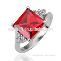 2014 Popular Fashion Diamond Ring , Charm Red Coral Stone Rings , Shiny Vogue Jewelry Wedding Rings